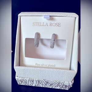 Stella rose fine silver plated elegant hoops earring's